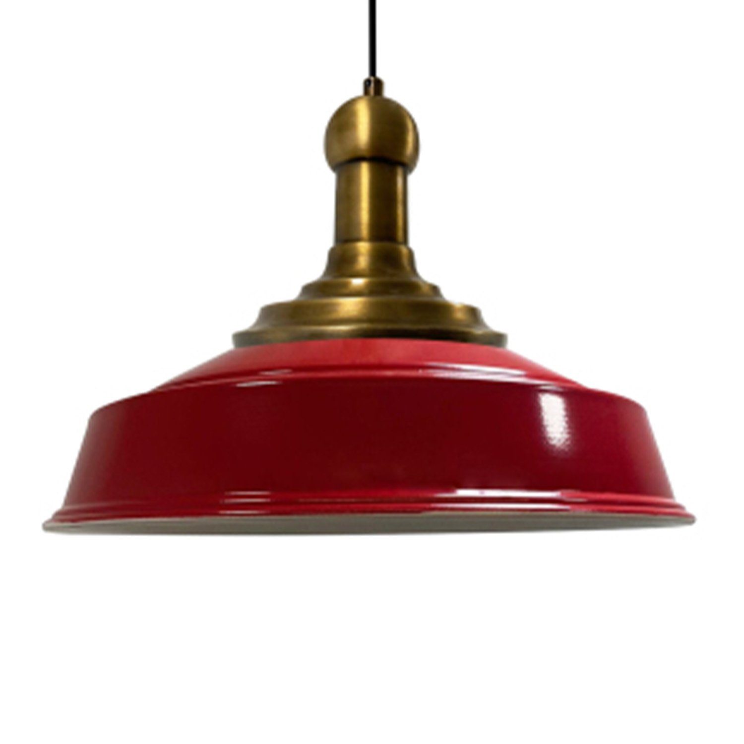 Bamyum Pendelleuchte Bamyum Pendelleuchte Asletl-Knob Hängelampe Ø41 cm Vintage Lampe, ohne Leuchtmittel Rot