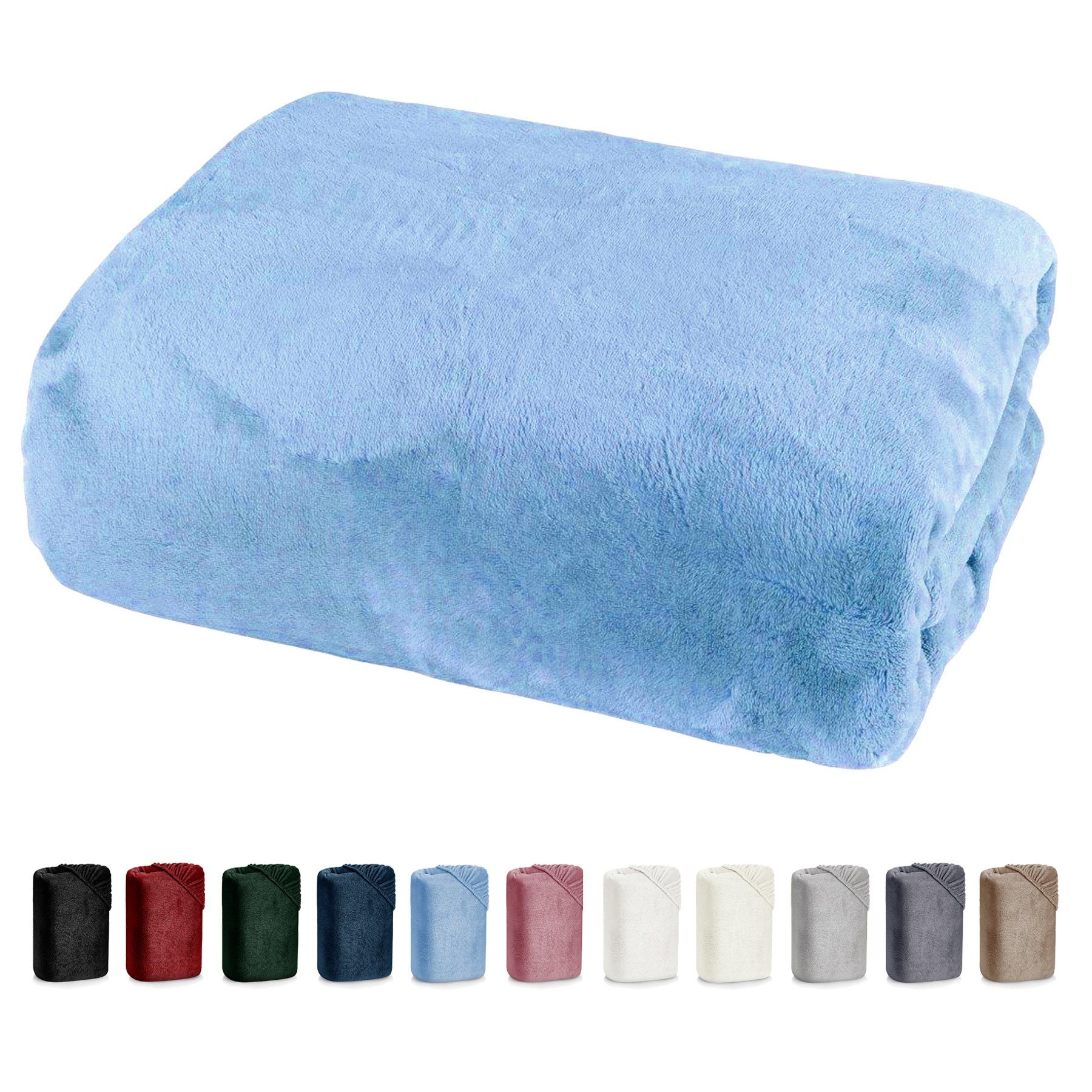 heimtexland Spannbettlaken Cashmere Touch Spannbetttuch Super Soft Bettlaken, Microfaser, Gummizug: rundum, kuschelig weich I Rundum-Gummizug I Matratzenhöhe bis 25 cm I