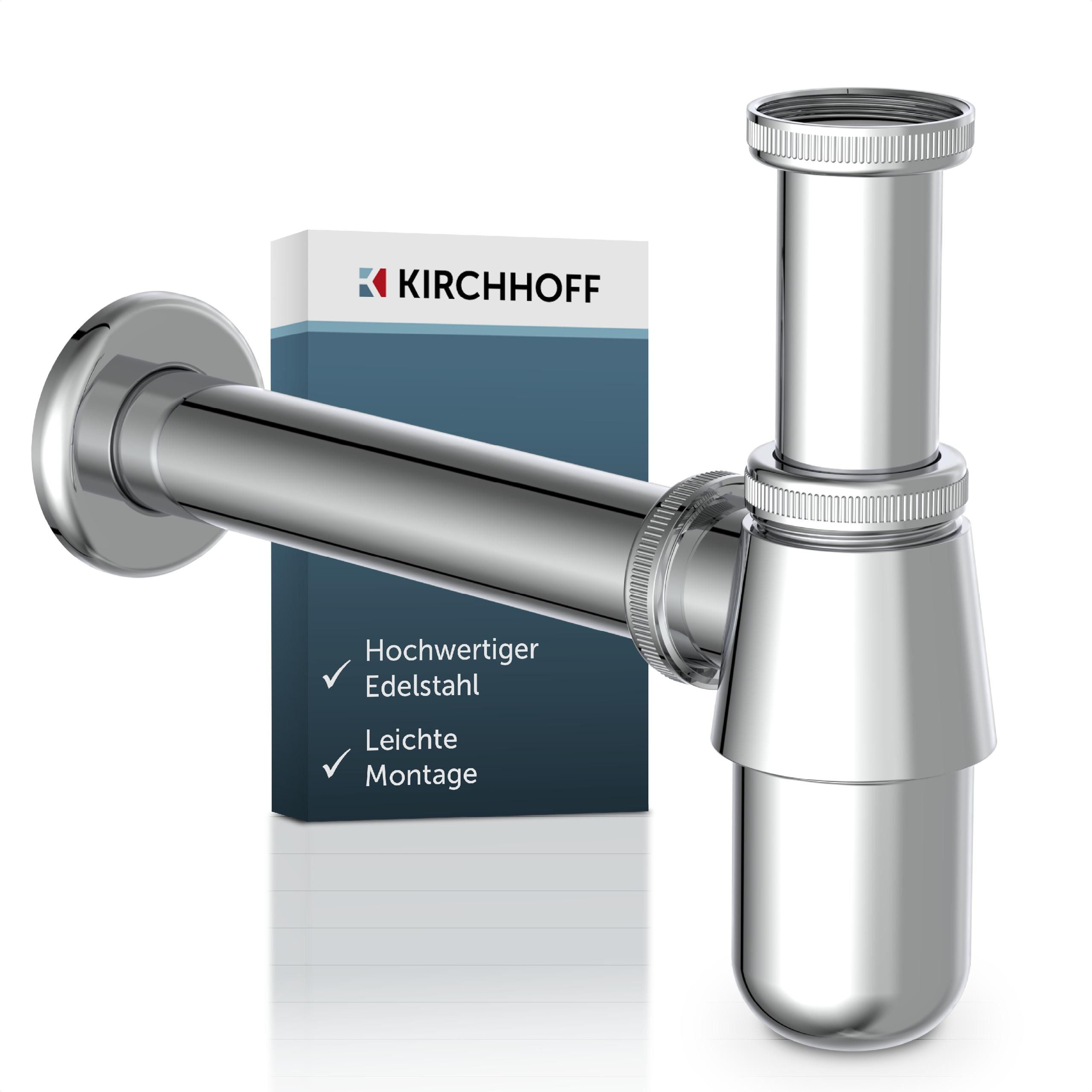 Kirchhoff Siphon Flaschensiphon, Chrom, 1 1/4" x 32 mm