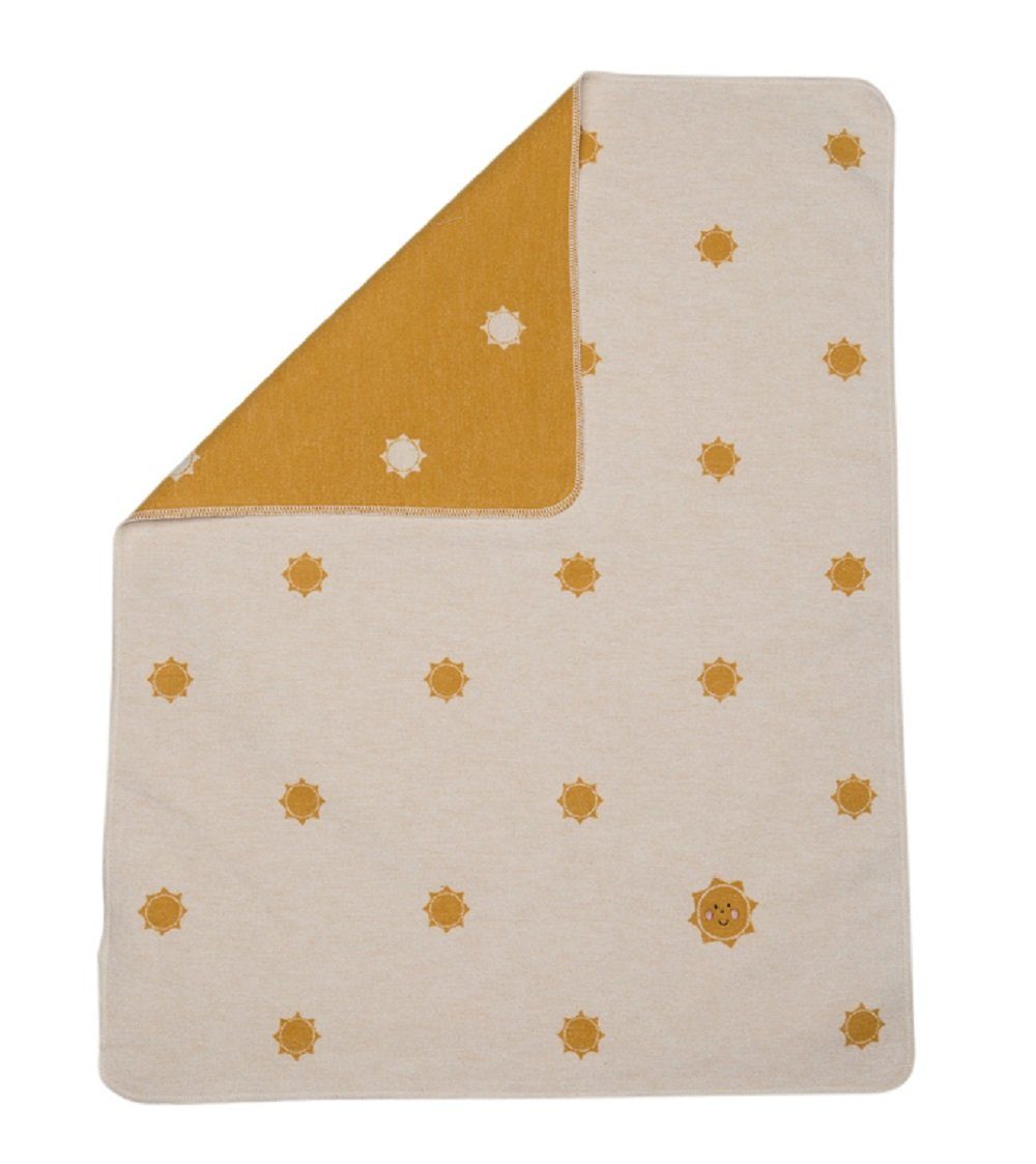 Babydecke David Fussenegger Babydecke Juwel mit Stick 'Sonne' 70 x 90 cm, DAVID FUSSENEGGER