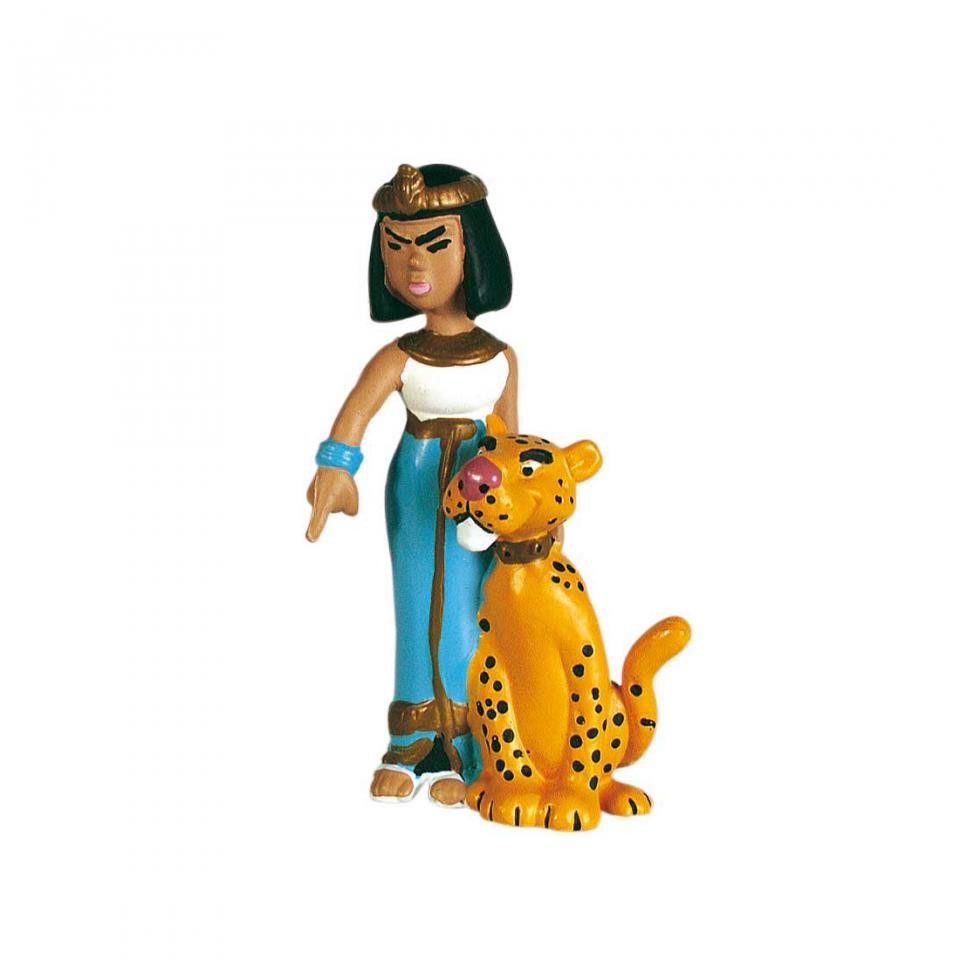 Plastoy Spiel, Asterix - Figur Kleopatra mit Leopard
