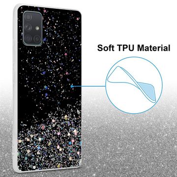 Cadorabo Handyhülle Samsung Galaxy A71 5G Samsung Galaxy A71 5G, Flexible TPU Silikon Handy Schutzhülle - Hülle - mit Glitzer