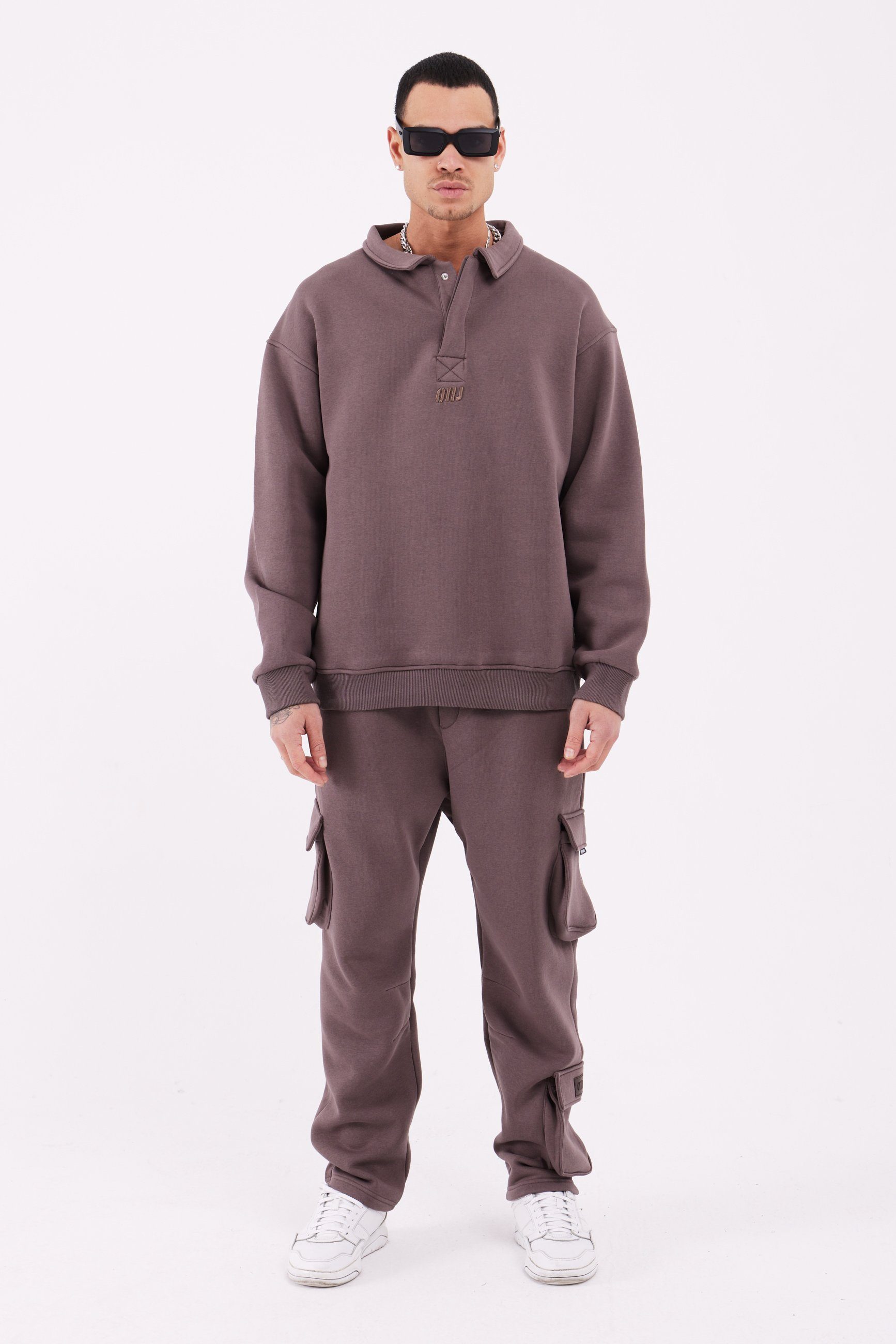 Jogginganzug Jogginganzug Set Baumwolle Jogger Hoodie Pullover Oversize Fit