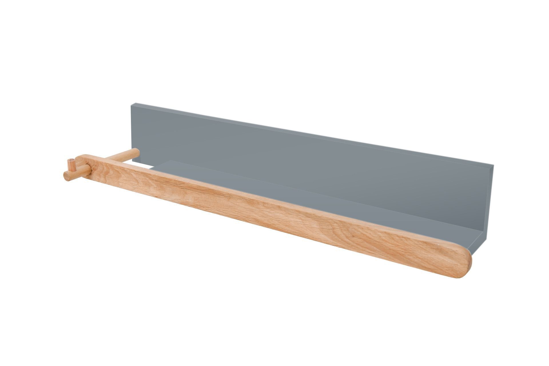 Raumhirsch Furniture Wandregal Lotta – Regal mit Eichenleiste & Haken für Kinderzimmer