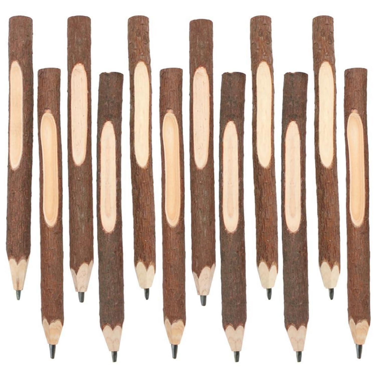 LuxusKollektion Bleistift Holzbleistifte Zweig Baum-Look 12 Stück