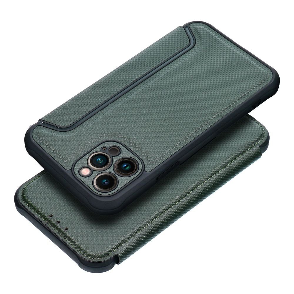 cofi1453 Smartphone-Hülle Handy Tasche "Razor" Buchtasche Hülle Magnet Carbon-Cover