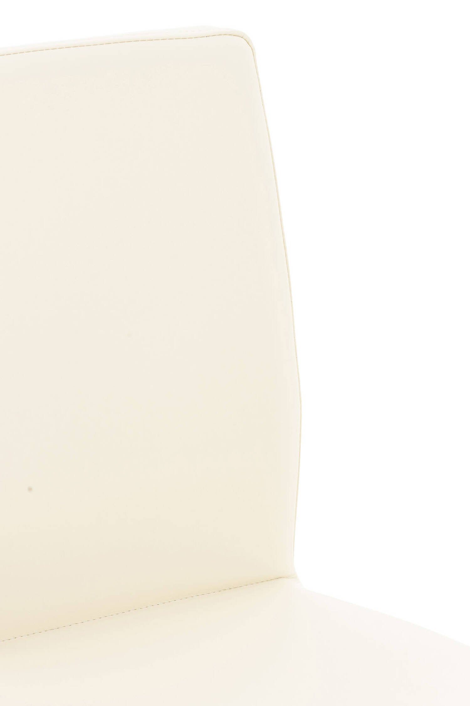 Rückenlehne Gestell Cathy drehbar), Sitzfläche: für angenehmer Metall Barhocker und TPFLiving - Kunstleder Fußstütze Hocker Theke mit Küche schwarz - & und bequemer (Barstuhl Creme höhenverstellbar