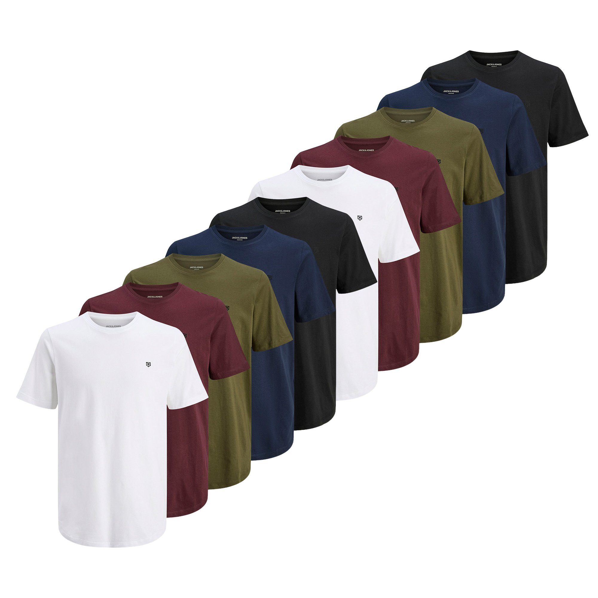T-Shirt Herren T-Shirt 10er Pack Baumwolle