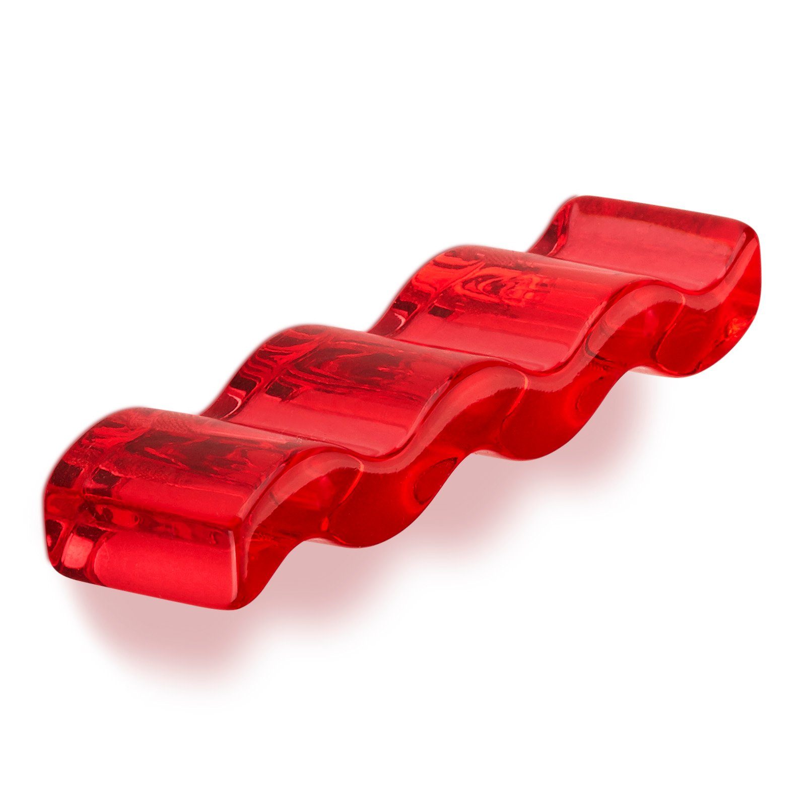 SO-TECH® Möbelgriff Designgriff SW68 BA 64 mm kirschrot-transluzent transparent, inkl. Schrauben