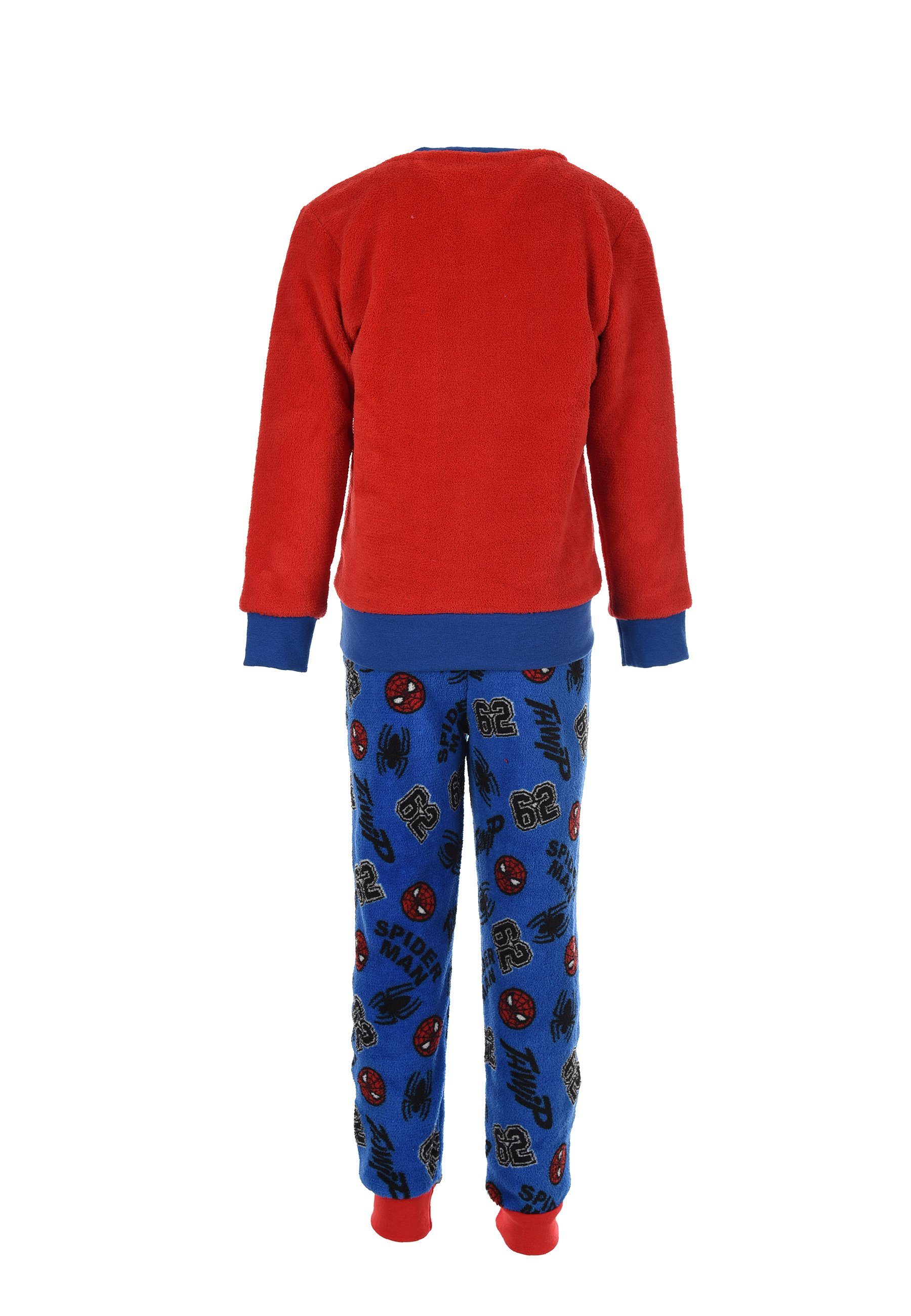 Kinder Kinderunterwäsche Spiderman Schlafanzug Kinder Jungen Fleece Pyjama langarm Nachtwäsche (2 tlg)