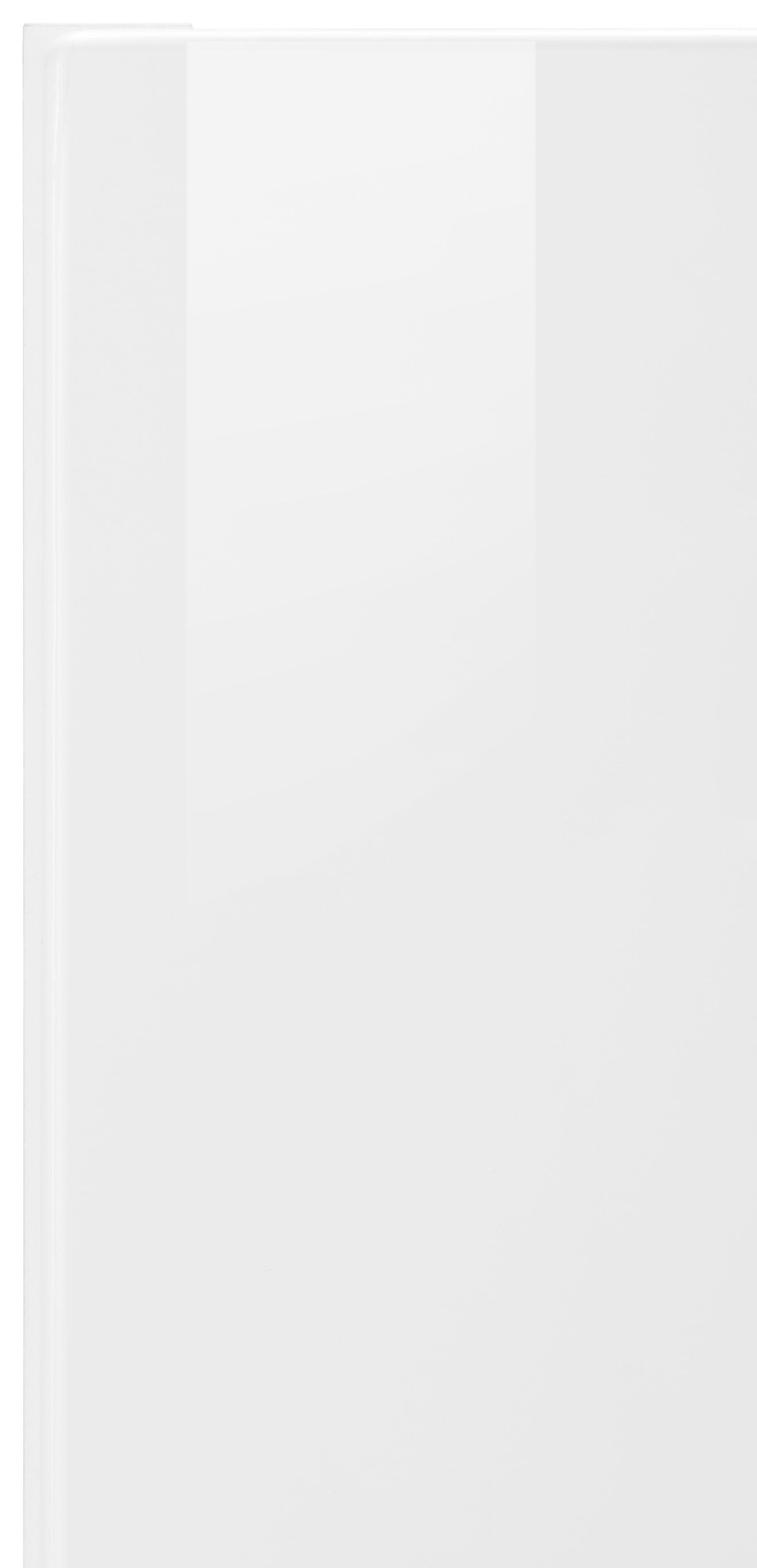 HELD MÖBEL | Tulsa MDF mit cm Hochglanz Front Metallgriff, 100 weiß weiß breit, schwarzer Klappe, 1 Klapphängeschrank