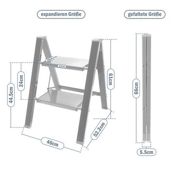 Randaco Trittleiter Stehleiter klappleiter 2-4 Stufen Trittleiter Haushaltsleiter