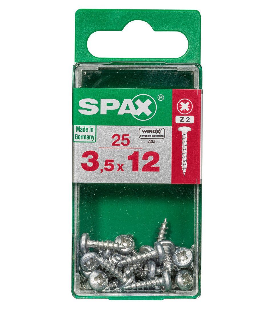SPAX Holzbauschraube Spax Universalschrauben 3.5 x 12 mm TX 20 Rundkopf