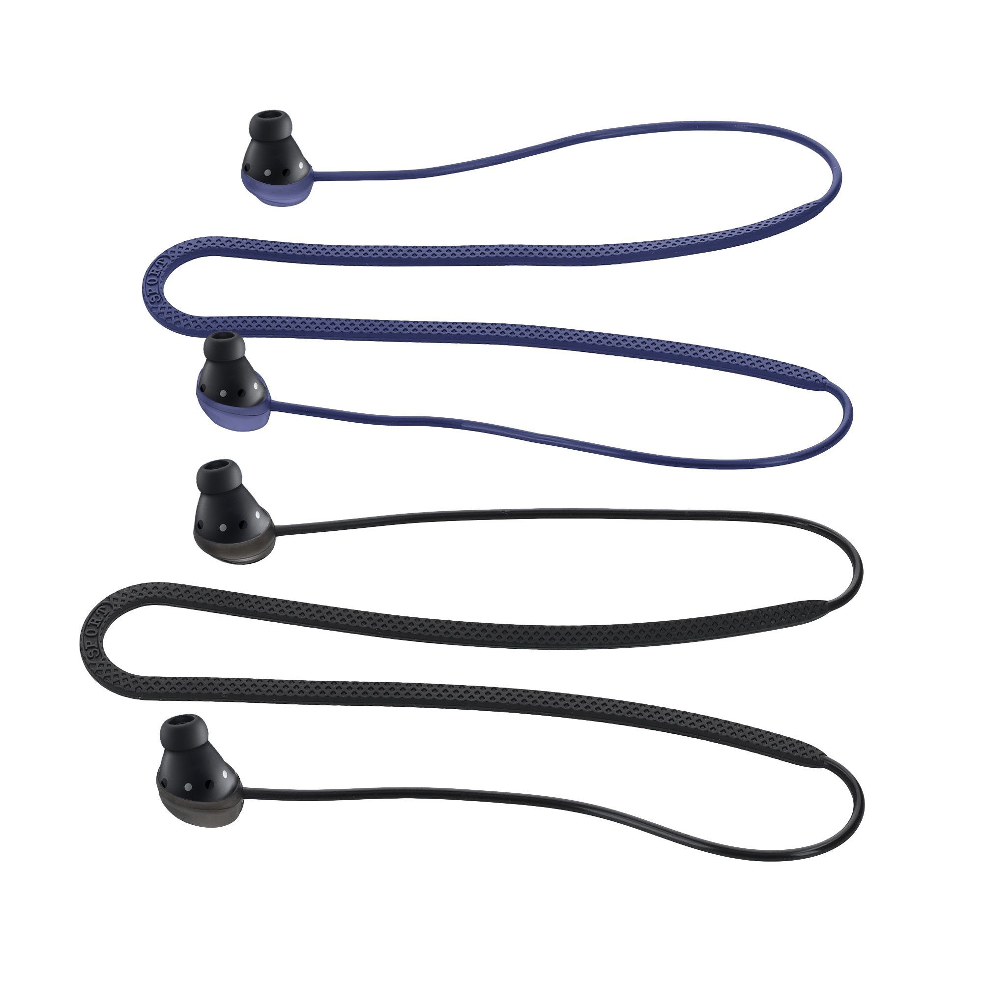 kwmobile 2x Halteband für Samsung Galaxy Buds Pro Headphones Headset-Halterung, (1-tlg., Kopfhörer Halter Band Strap in Schwarz Blau)