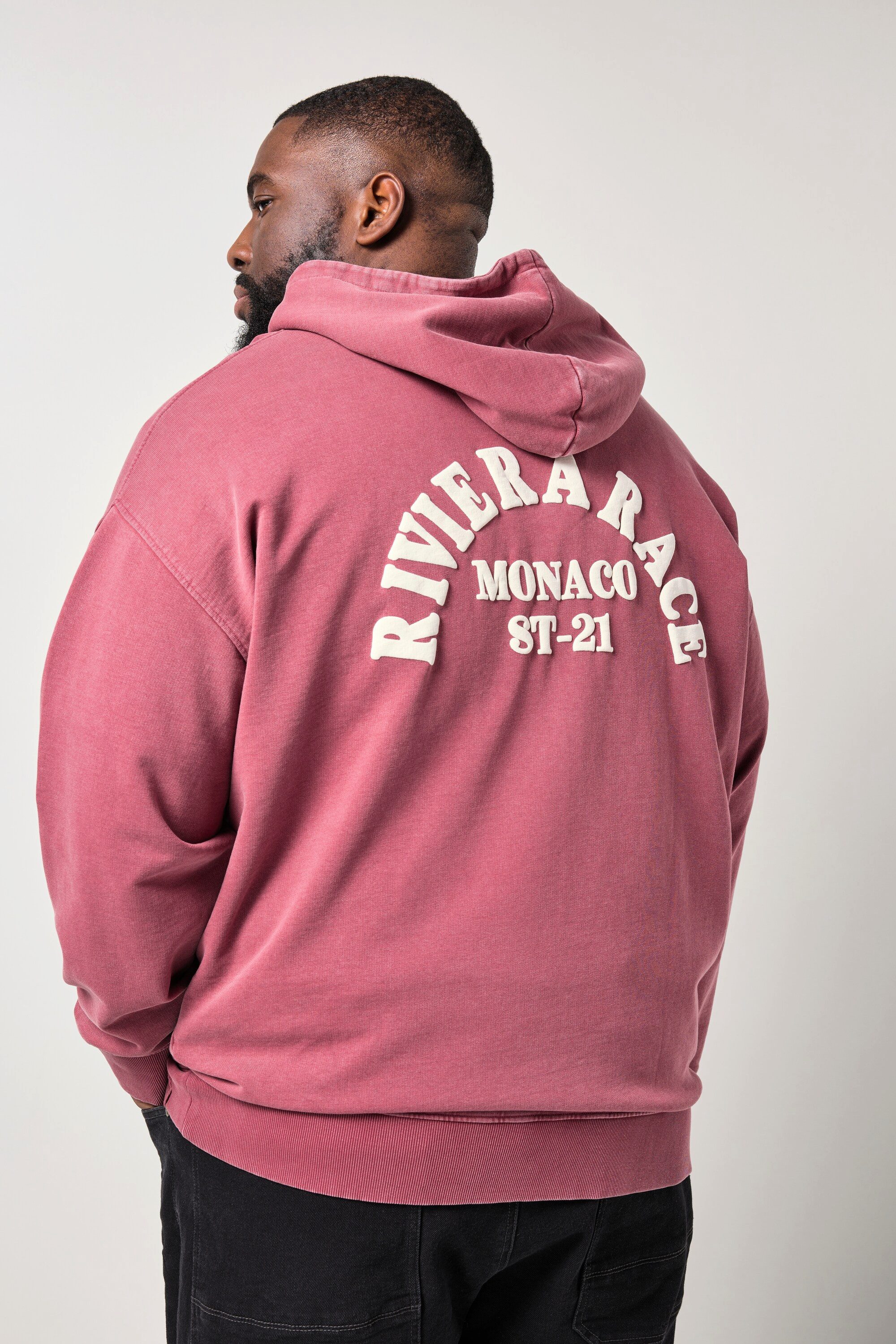 STHUGE Fleecejacke Sweatjacke Kapuze Zipper Rücken-Badge bis 8 XL