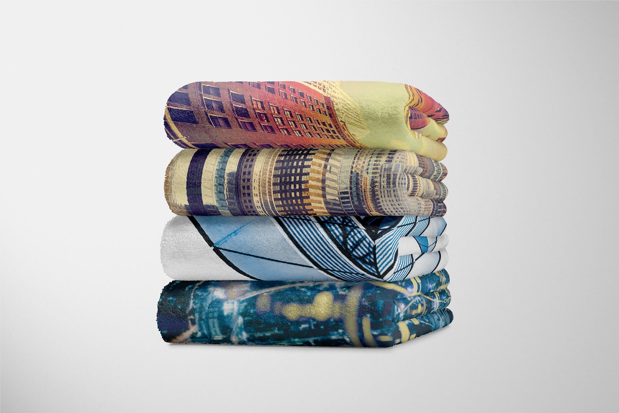 Sinus Art Handtücher Handtuch Baumwolle-Polyester-Mix Architektur mit Saunatuch Handtuch Kuscheldecke Kunstv, Fotomotiv (1-St), Strandhandtuch