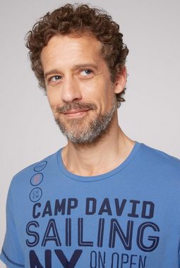 CAMP DAVID T-Shirt mit kontrastfarbener Steppung
