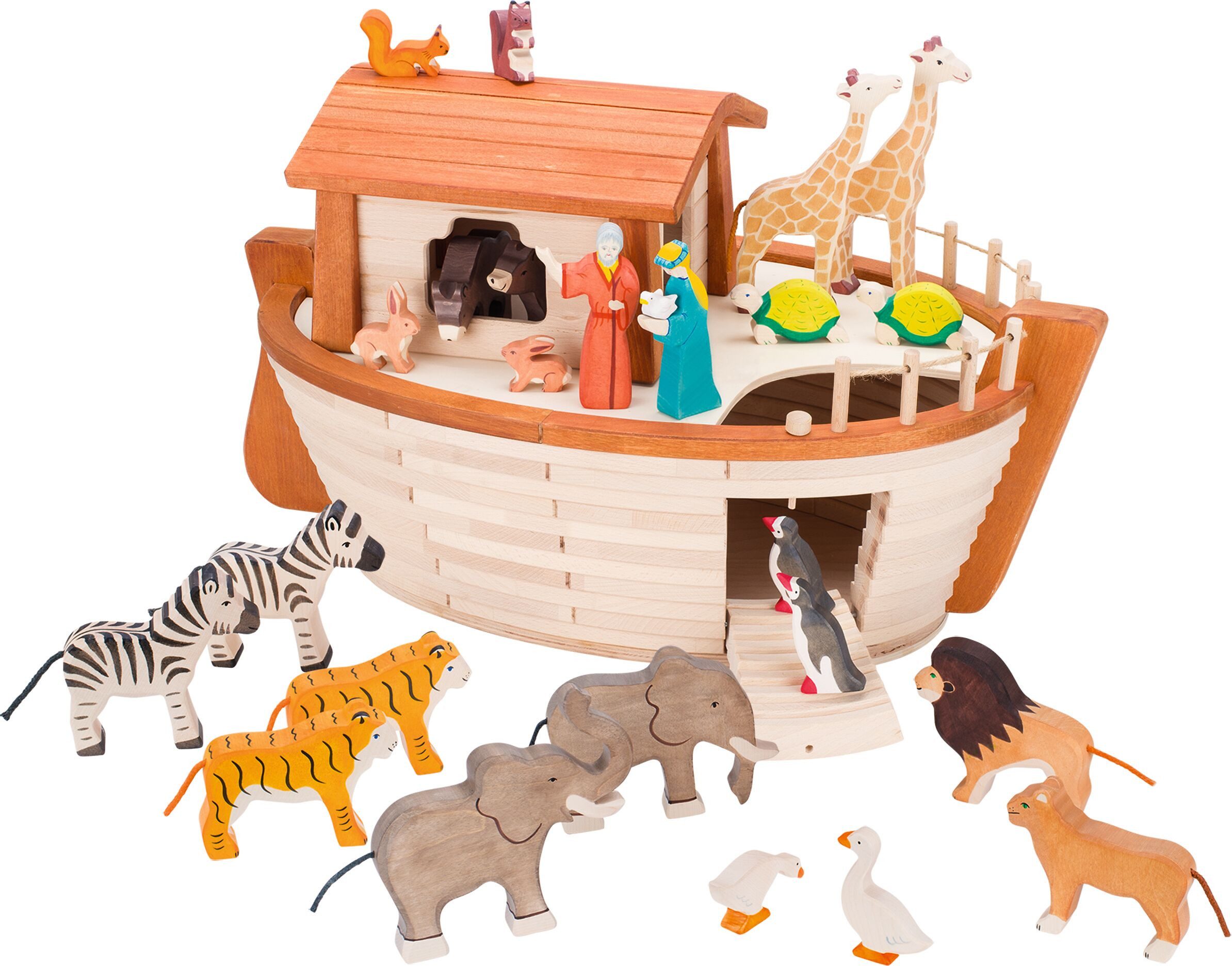 Holztiger Spielwelt Arche Noah mit Figuren, (31-tlg)