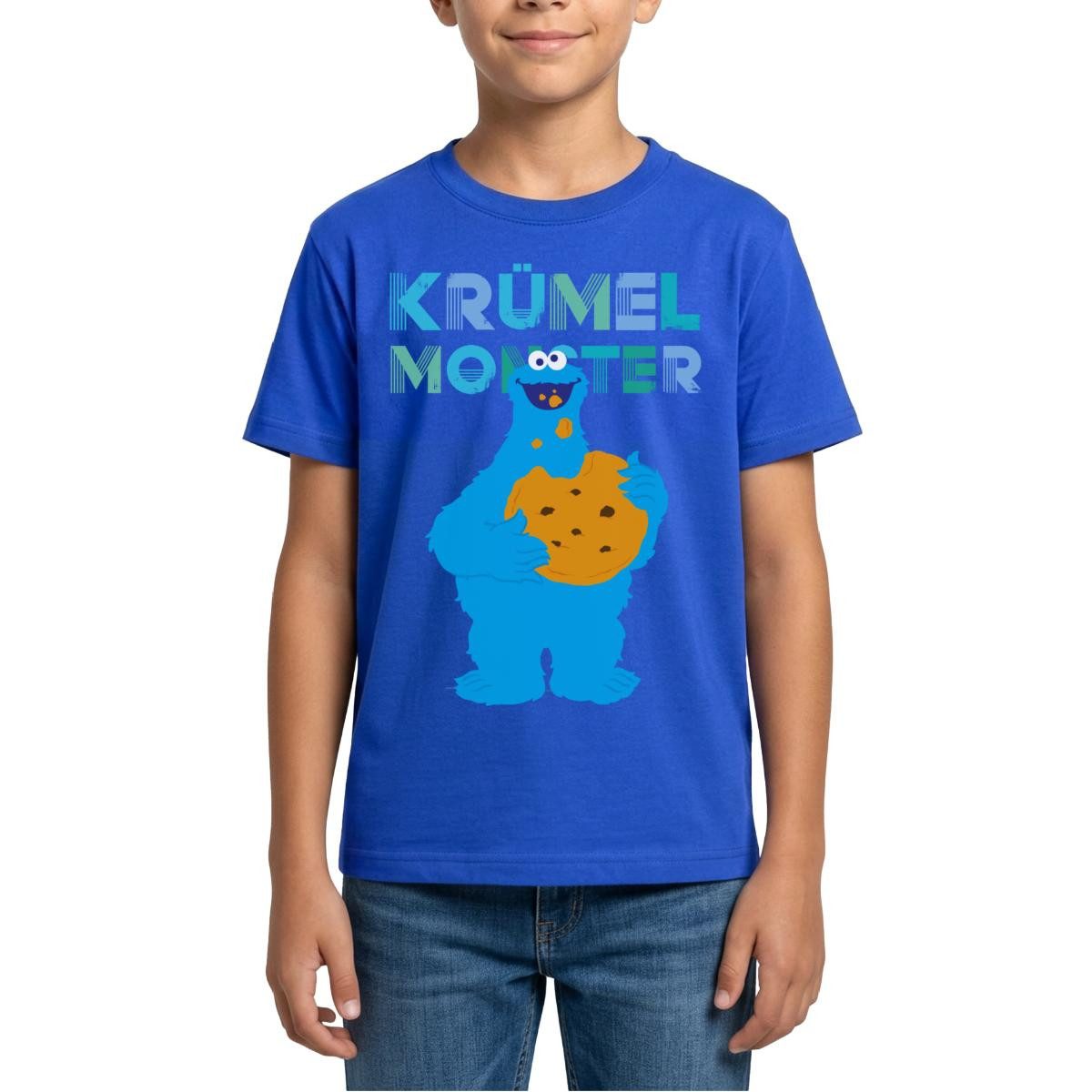 T-Shirt Sesamstraße Krümelmonster Riesencookie Teenager T-Shirt