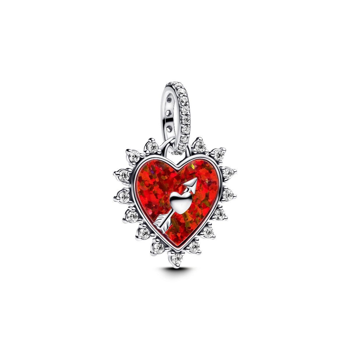 Pandora Charm-Einhänger Pandora Charm-Anhänger Damen Drehbarer Pfeil Herz Silber 793667C01