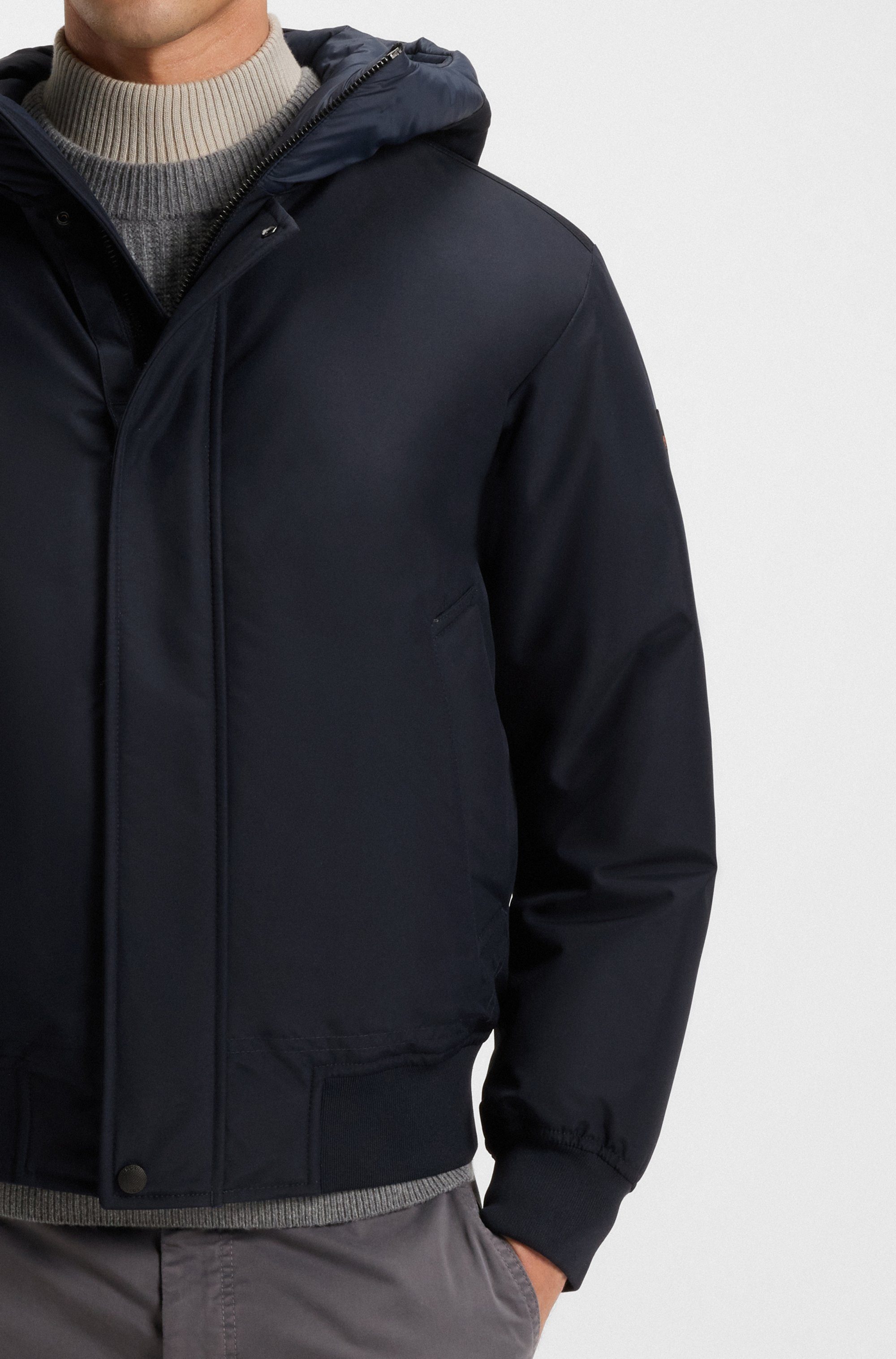 BOSS ORANGE Blouson Osis relaxed fit, mit wattierter Kapuze, verdeckter Reißverschluss