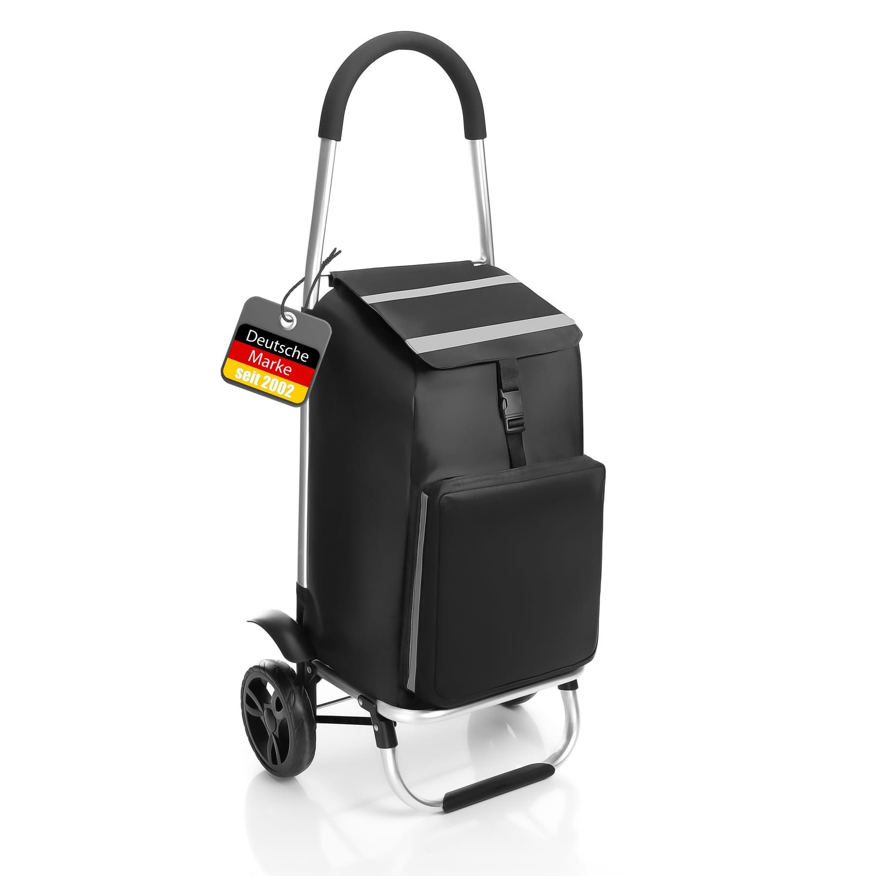 Einkaufstrolley 2-in-1 Einkaufswagen klappbar auch als Sackkarre nutzbar 56L Volumen
