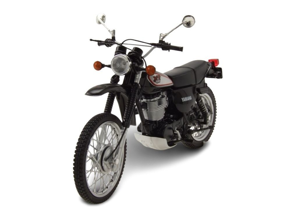 Modellauto Yamaha XT500 1988 schwarz silber