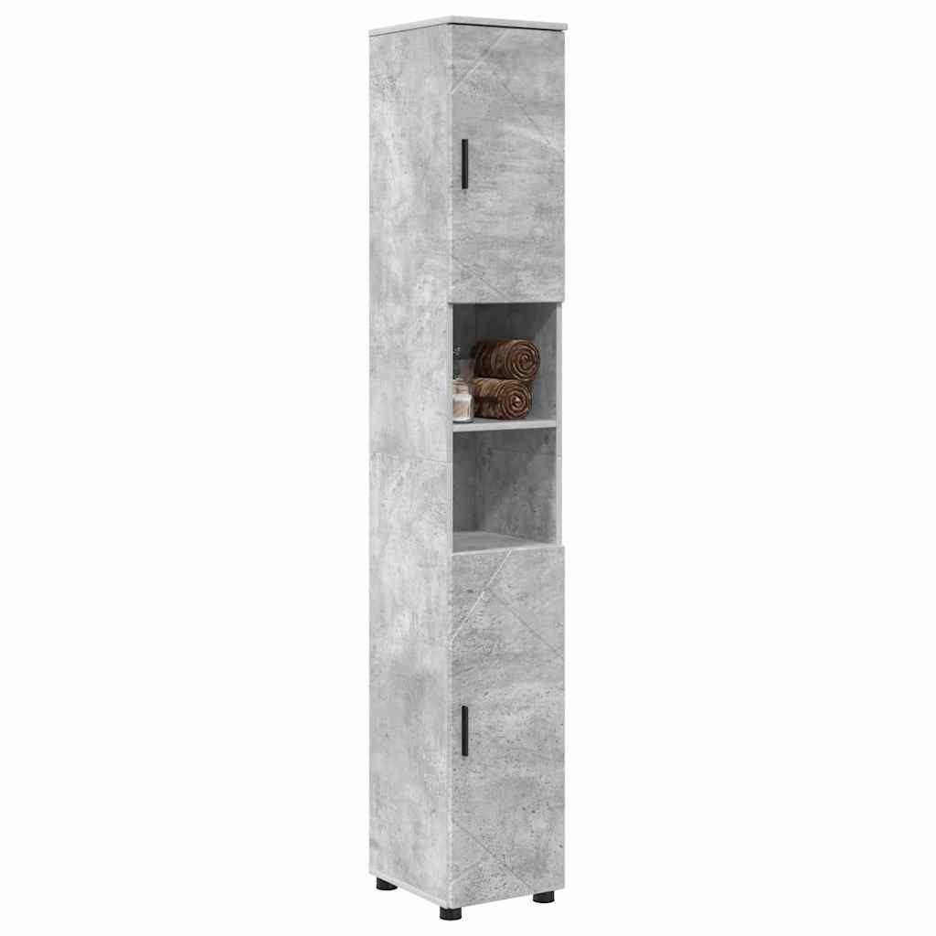 vidaXL Badezimmerspiegelschrank Bad hoher Schrank Betongrau günstig online kaufen