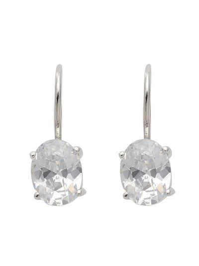 Adelia´s Paar Ohrhänger 925 Silber Ohrringe Ohrhänger, mit Zirkonia Silberschmuck für Damen