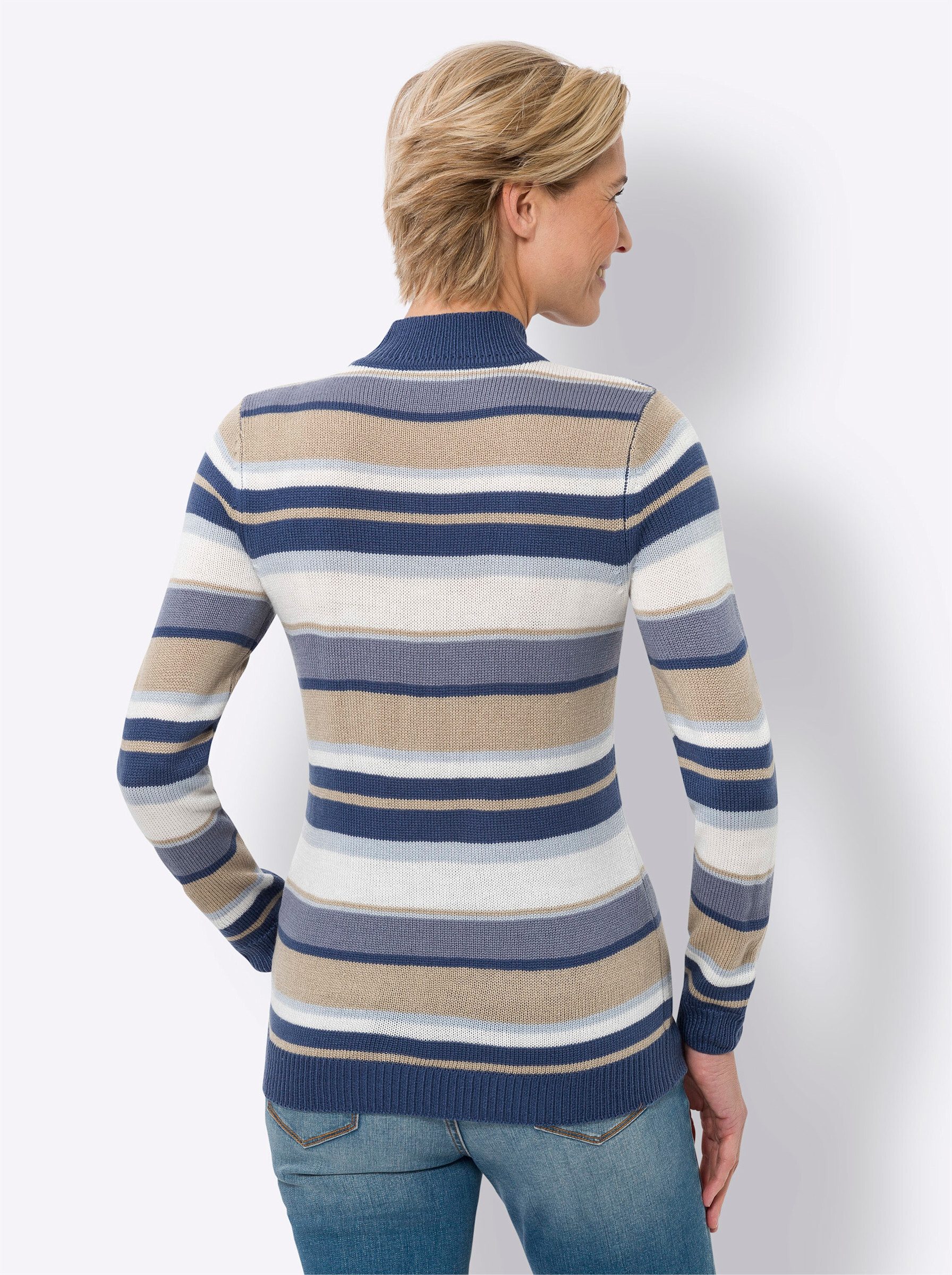 Sieh an! Strickpullover Stehkragenpullover günstig online kaufen
