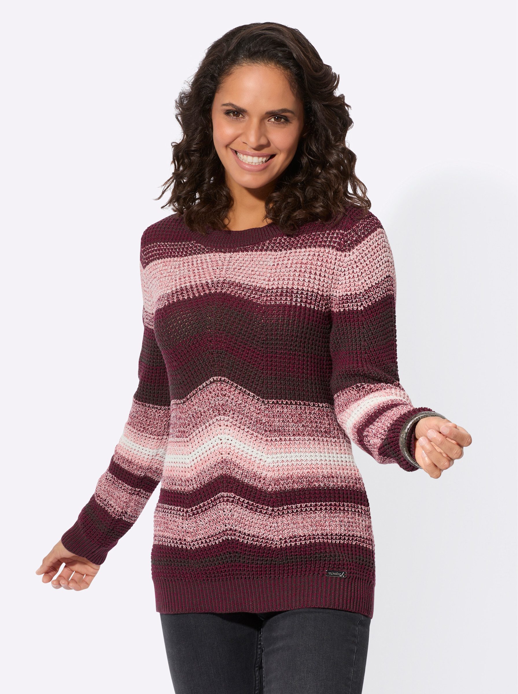 Witt Strickpullover Pullover Langarm Rippoptik günstig online kaufen