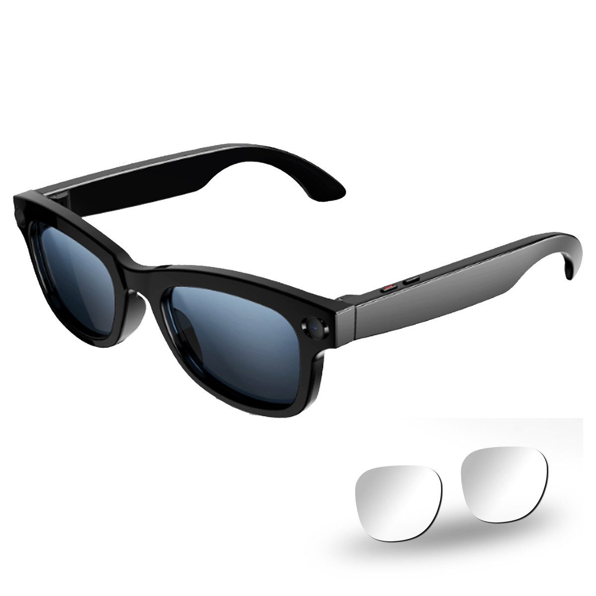 AeroAxis Videobrille AI Smart Glasses Sonnenbrille Video Brille mit HD 1080P Kamera, Mikrofon Musikwiedergabe Übersetzung Kleine Kamera Sprachassistent