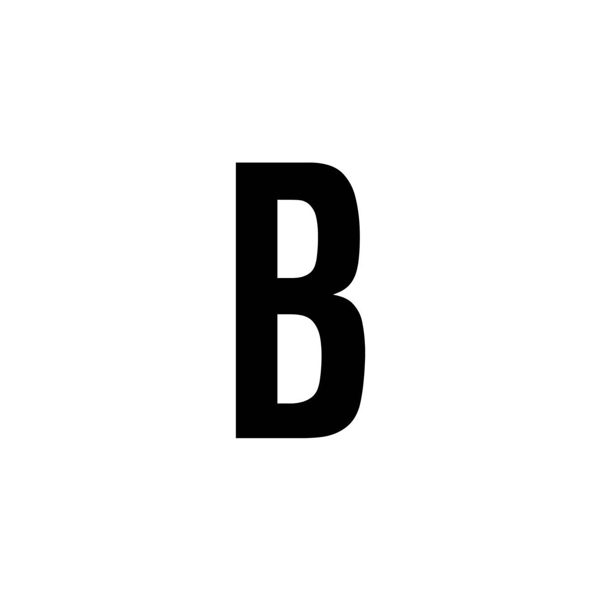 RZB Hausnummer RZB Buchstabe B sw 120mm groß 99223.013.B