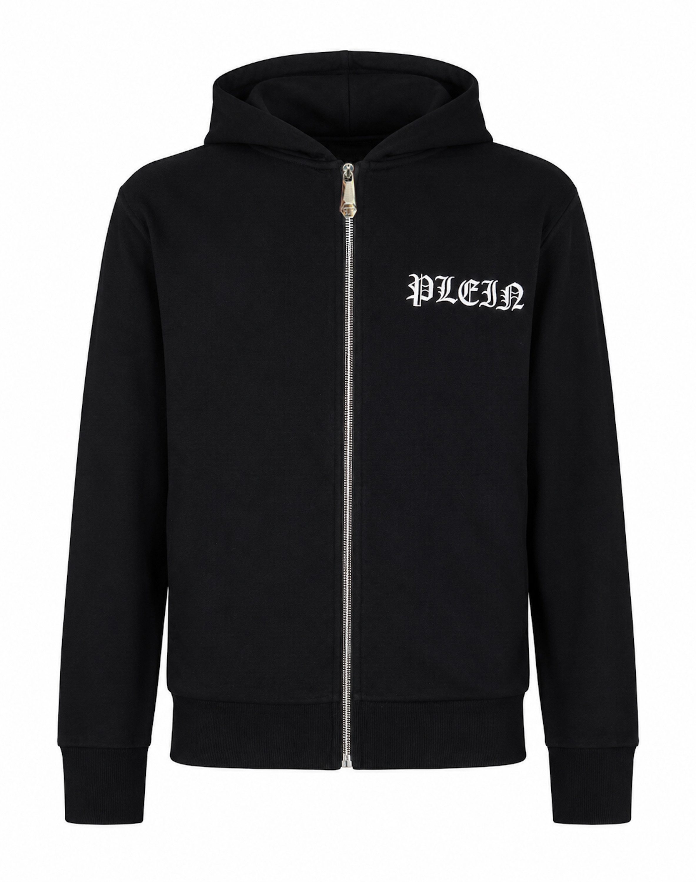 PHILIPP PLEIN Kapuzensweatjacke Skull Mit Schmucksteinen