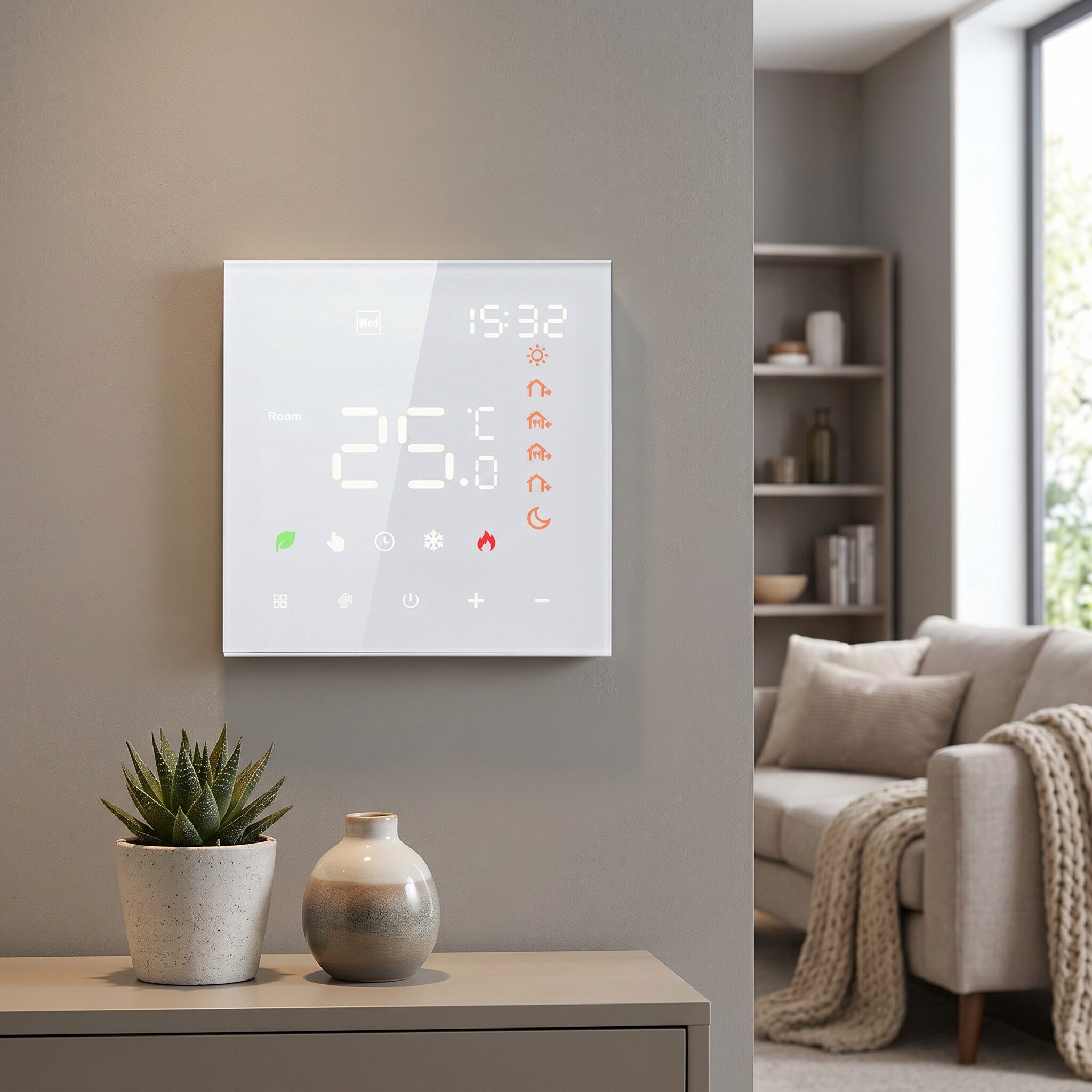 GARRYFIZH Raumthermostat Raumthermostat Digital Raumtemperaturregler, (LCD-Anzeige), Programmierbare Funktionen, Untertemperaturschutz