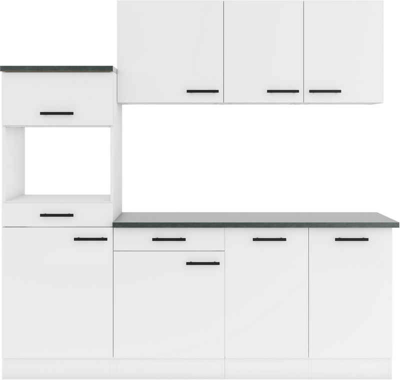 OPTIFIT Küchenzeile Palma, Breite 210 cm, wahlweise mit E-Geräten, seitenverkehrt stellbar