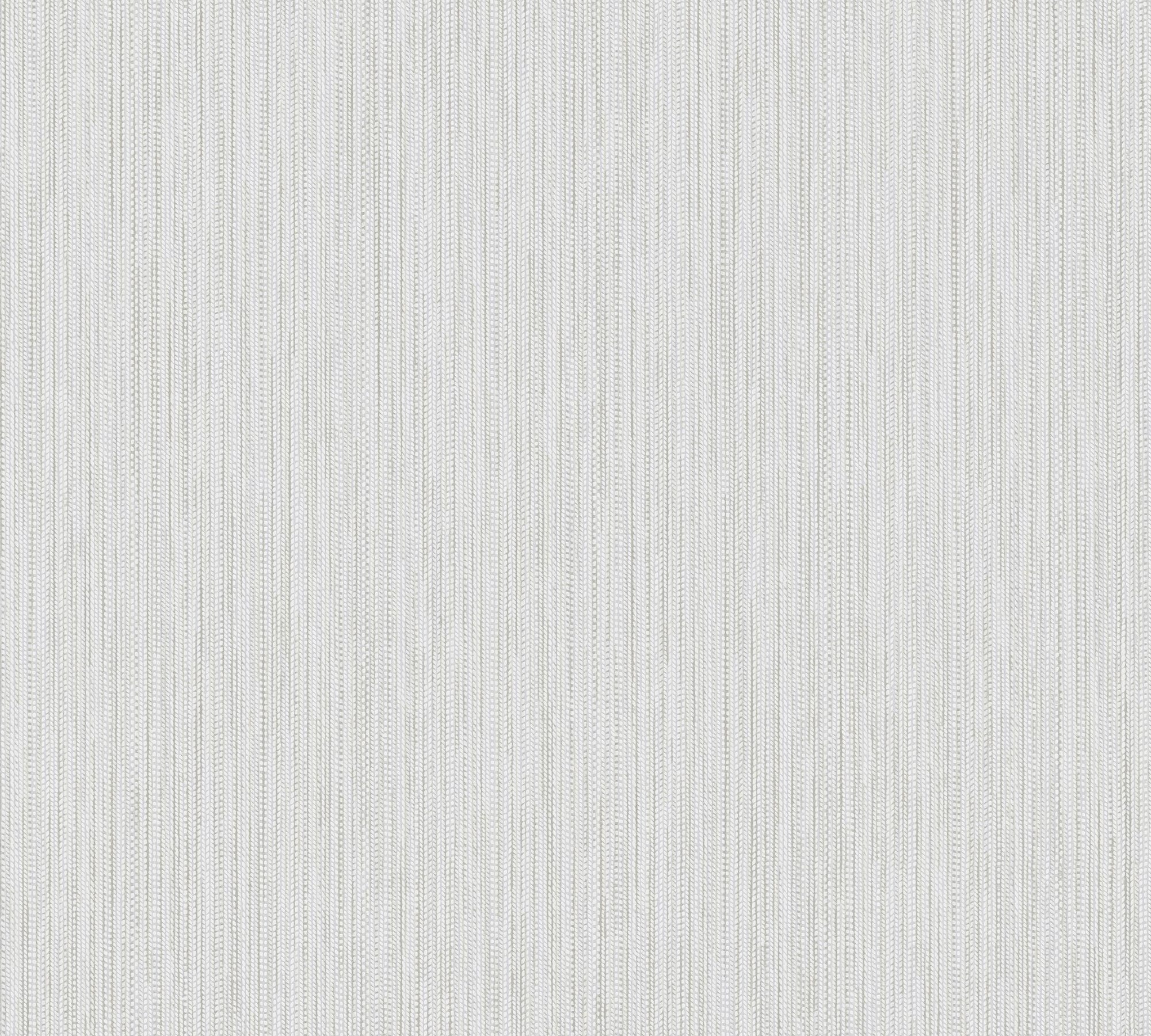 strukturiert (1 Streifen, strukturiert, leicht Hellgrau Streifentapete Attractive Weiß,Hellgrau Tapete mit 2 Weiß Création glänzend, Vliestapete St), A.S.