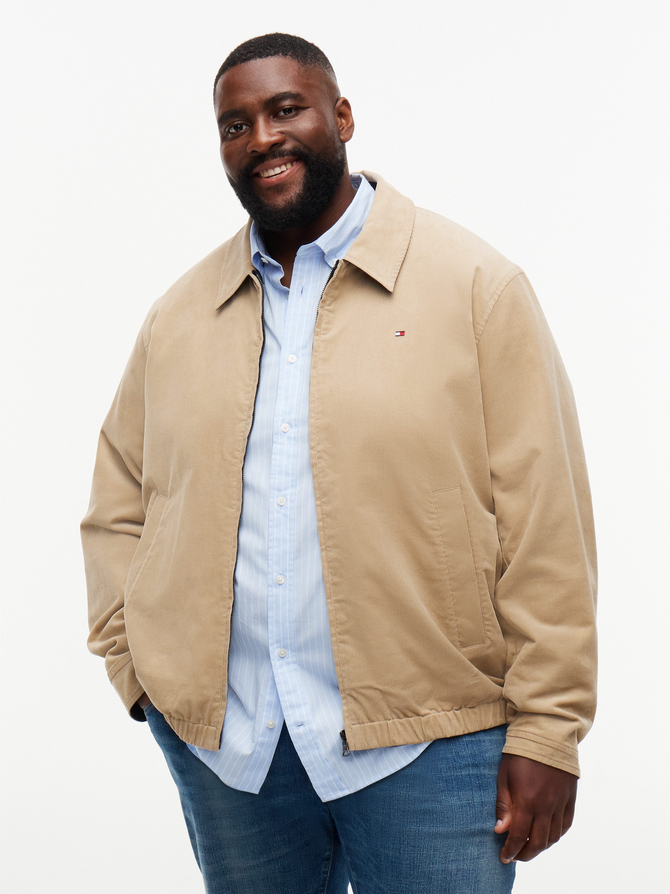 Tommy Hilfiger Big & Tall Wendejacke BT-REVERSIBLE CORDUROY IVY Große Größen, elastischer Bund