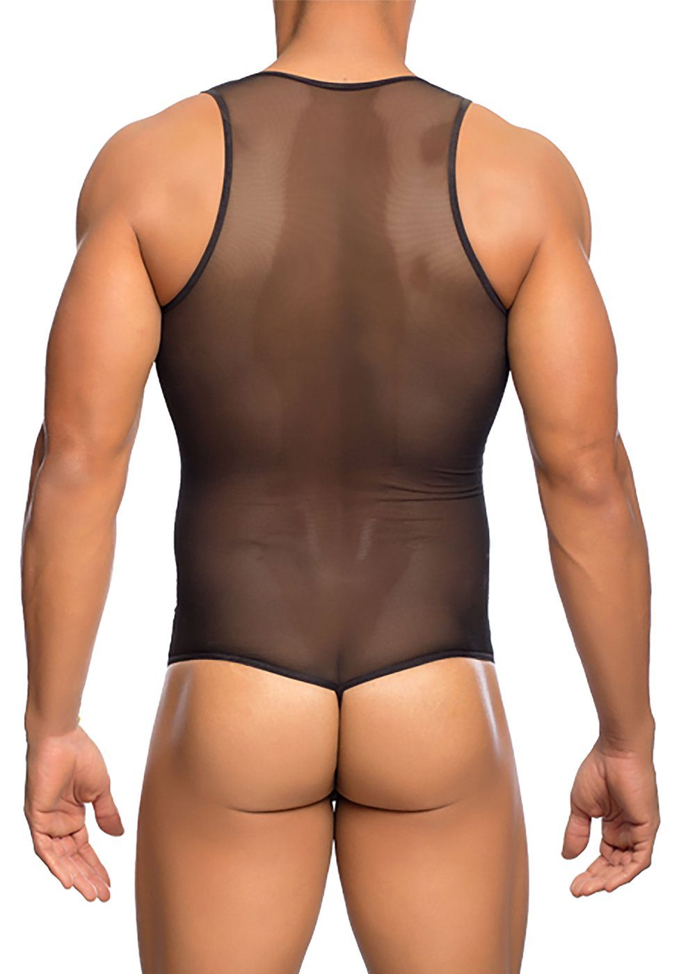 MOB Eroticwear Body Transparenter String-Body - schwarz (1-tlg) transparent