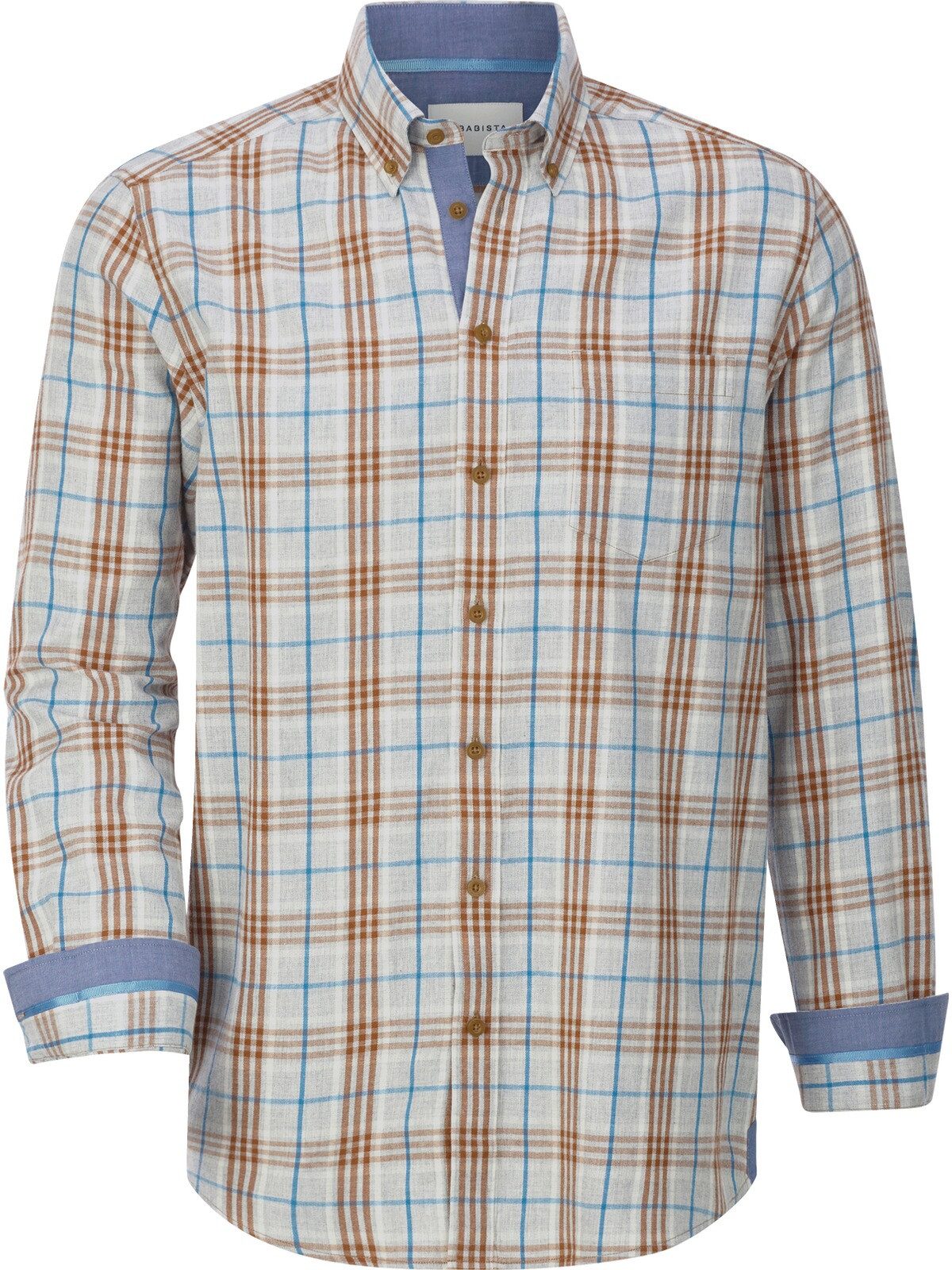 Babista Langarmhemd DELVANO mit Denim-Details