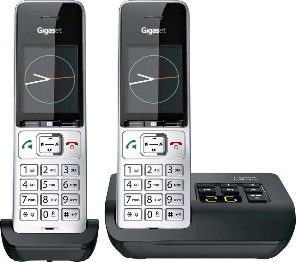 Gigaset COMFORT 500A Duo Schnurloses DECT-Telefon (Mobilteile: 2), 5,6 cm  (2,2 Zoll) TFT-Farbdisplay für optimale Lesbarkeit