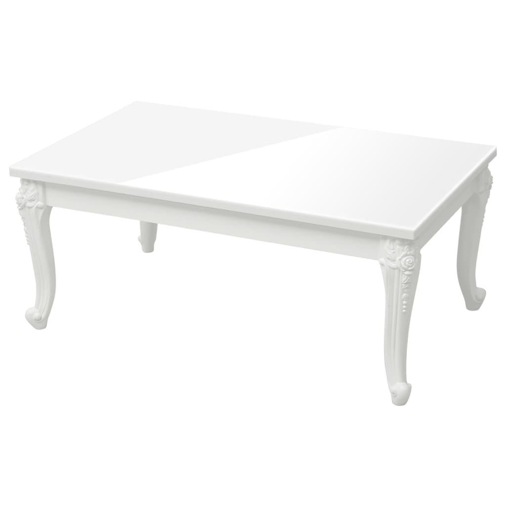 furnicato Couchtisch Hochglanz-Weiß 100x50x42 cm Holzwerkstoff günstig online kaufen