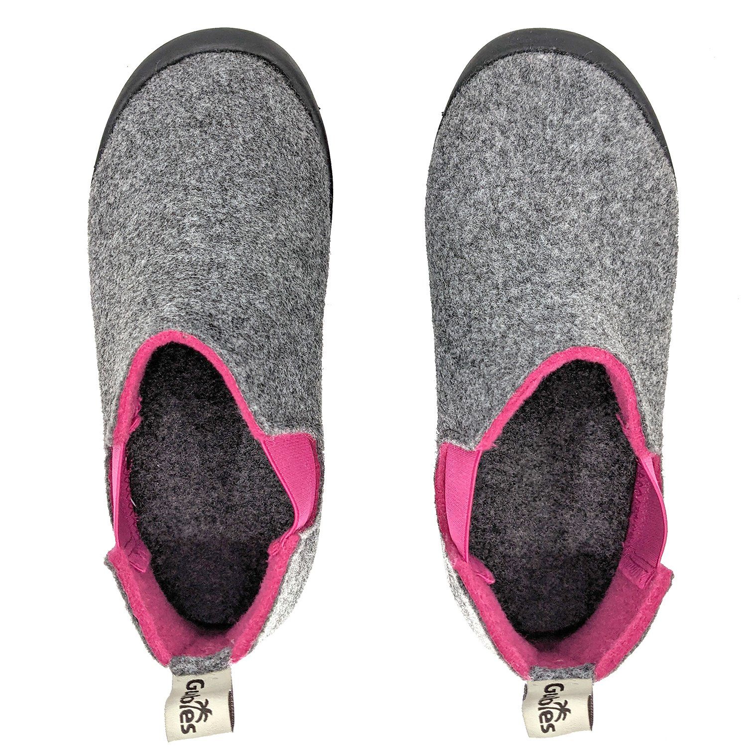 Gumbies Brumby in Grey-Pink Hausschuh aus recycelten Materialien, rutschfeste & stabile Sohle