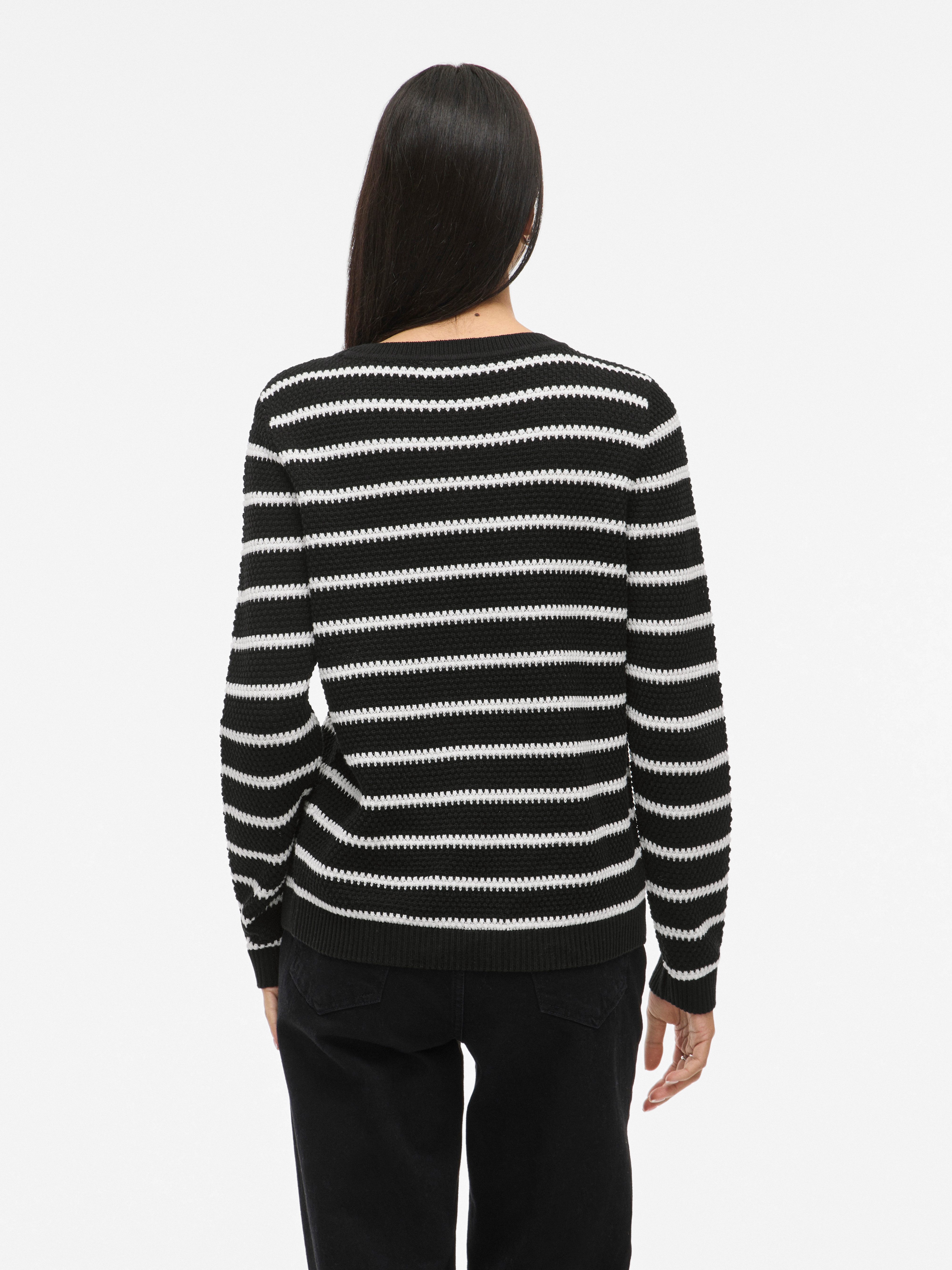 Vila Rundhalspullover VIDALO O-NECK L/S STRIPE KNIT TOP- NOOS günstig online kaufen