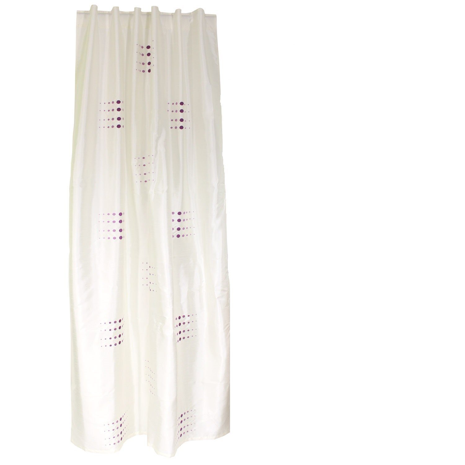EXKLUSIV HEIMTEXTIL Vorhang Schlaufenschal mit verdeckten Schlaufen Montreal und Capri 140x245 cm (1 St), Schlaufen, halbtransparent, Beerenfarbige Punkte