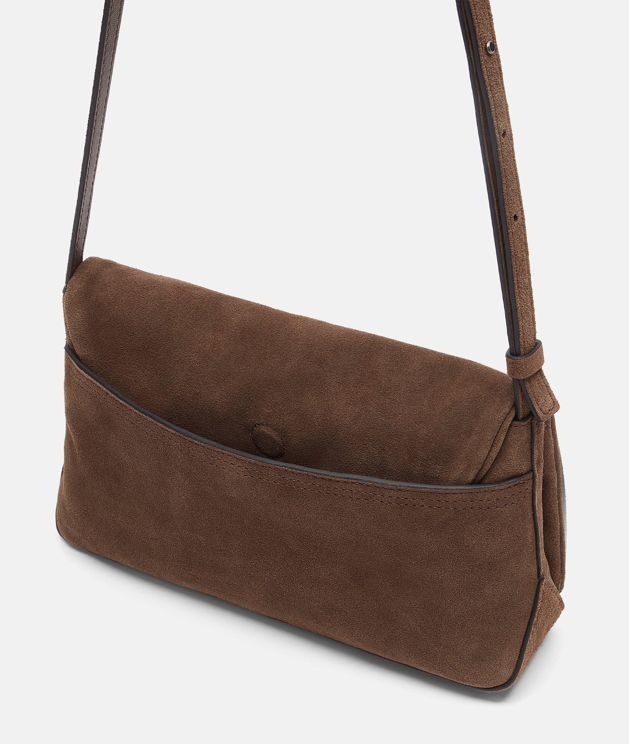 Liebeskind Berlin Umhängetasche Rive Crossbody S, Handliche Umhängetasche aus weichem Veloursleder