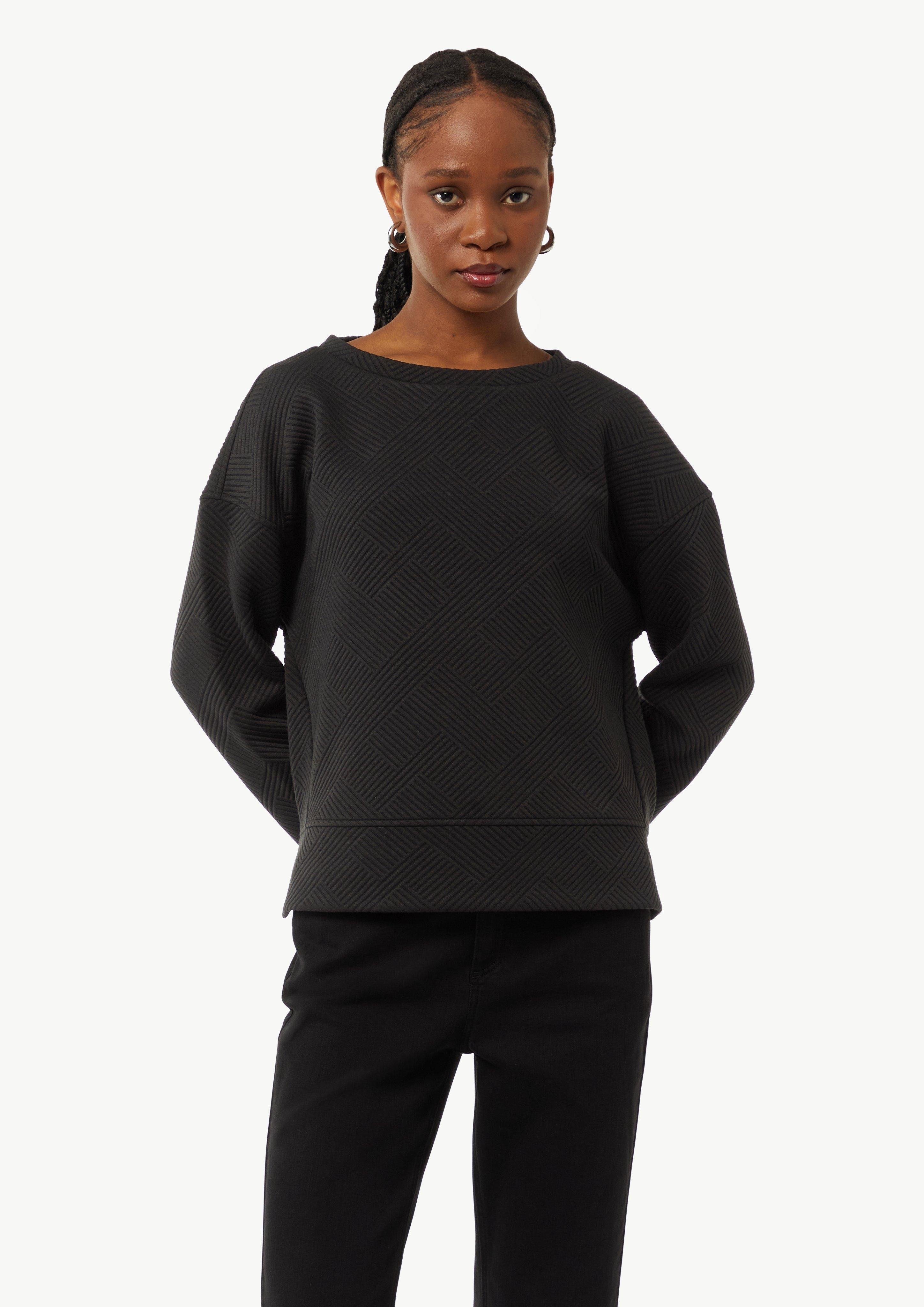 Sweatshirt Feines Sweatshirt mit Musterstruktur