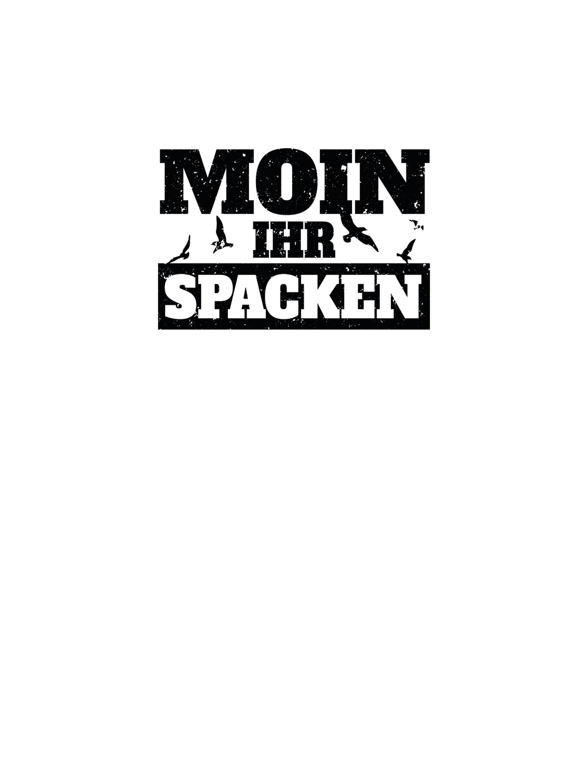 Shirtracer T-Shirt Moin ihr Spacken - schwarz Sprüche Statement 03 Dunkelgrau