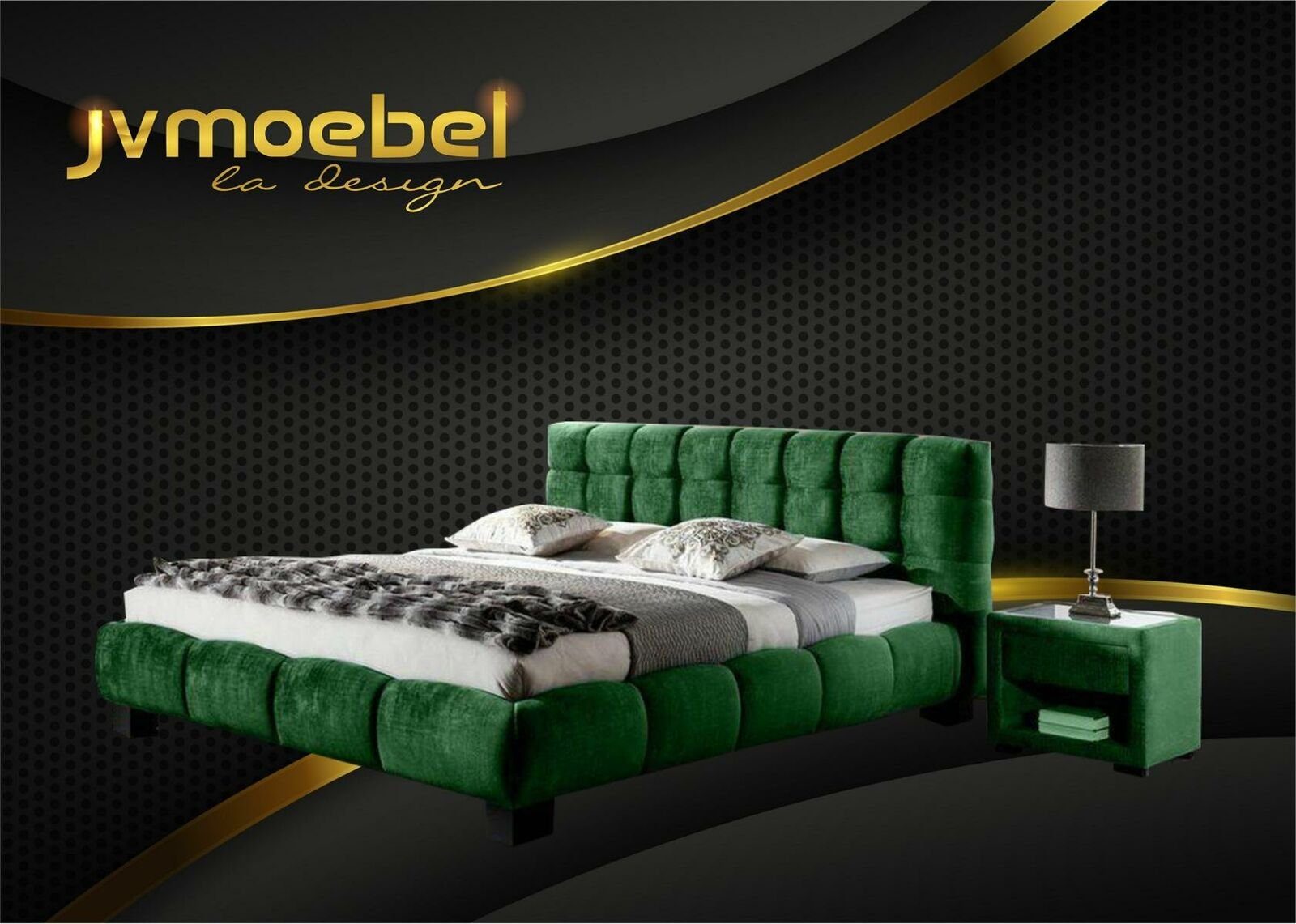 Bett, JVmoebel Möbel Betten Moderne Luxus Schlafzimmer Grün Bett Klassische Möbel