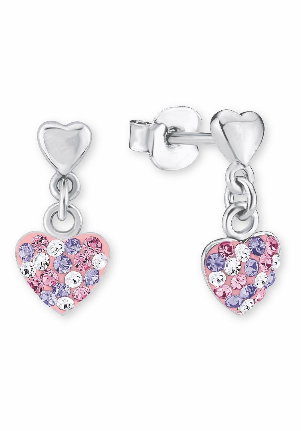 Prinzessin Lillifee Paar Ohrhänger Herzen, mit Preciosa Crystal